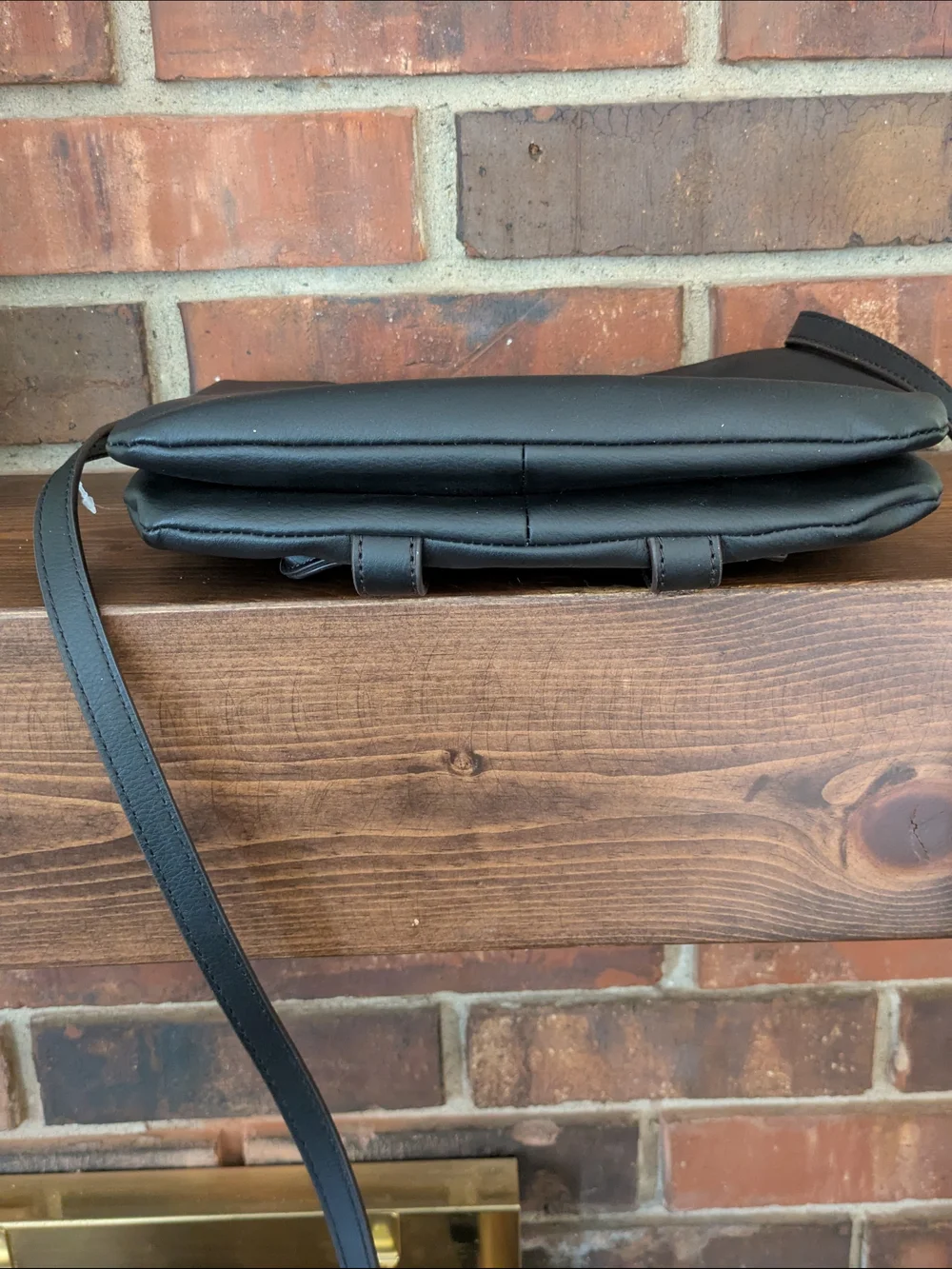 a.n.a Crossbody Bag in Black with Gold Hardware